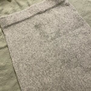 GREY SWEATER BODYCON MIDI SKIRT